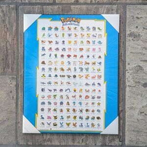 Vintage Pokemon Gotta Catch 'Em All Character Poster Plaque (16x20")